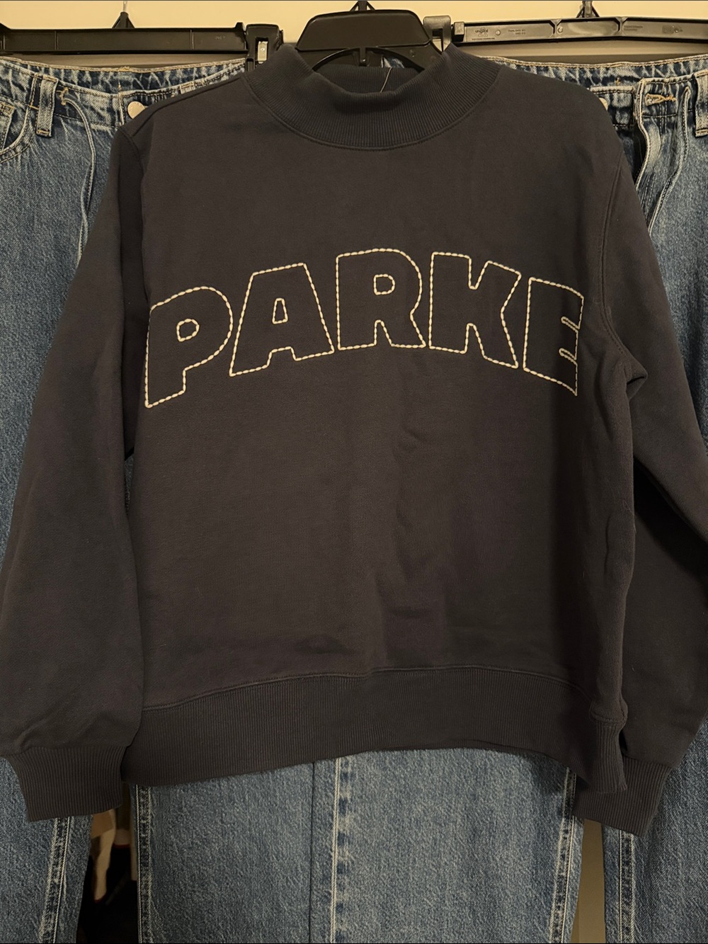 Parke navy sweatshirt in size extra small